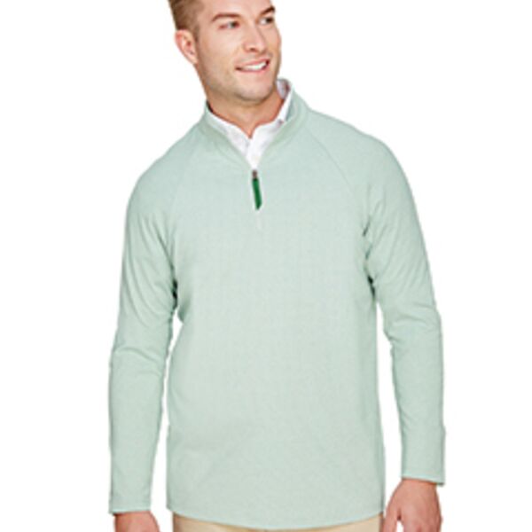 CrownLux Performance® Men's Clubhouse Micro-Stripe Quarter-Zip Thumbnail